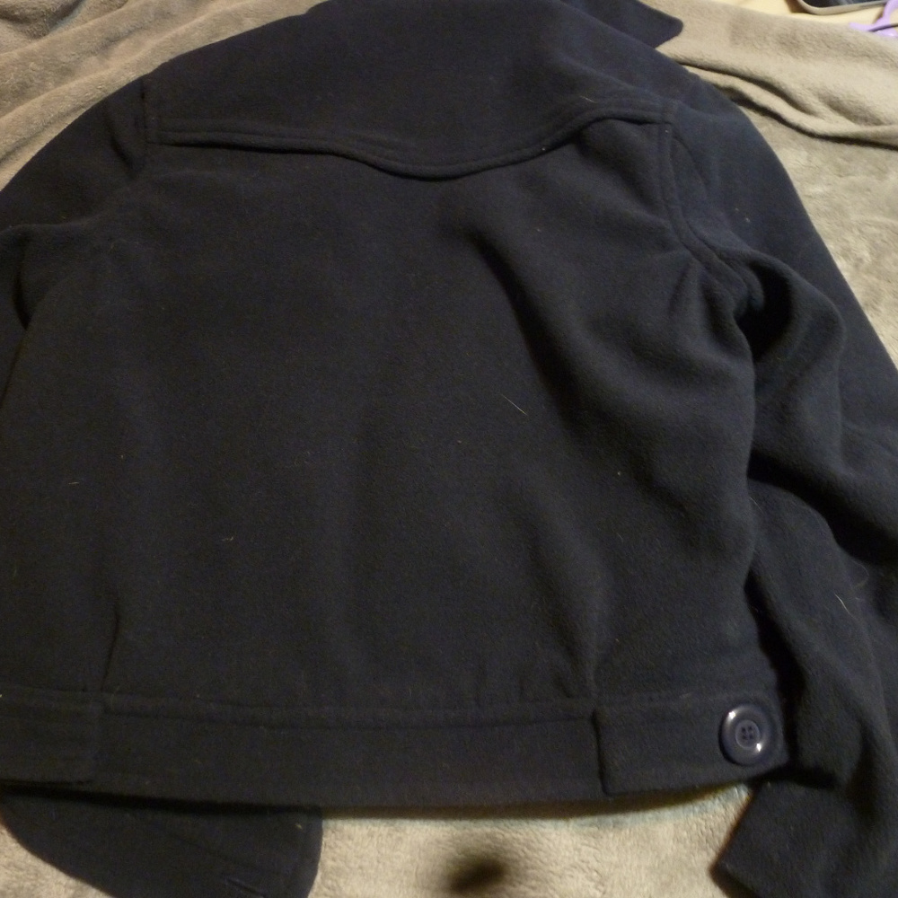 To To Collection Double-Breasted Navy Blue peaCoat - Picture 5 of 5